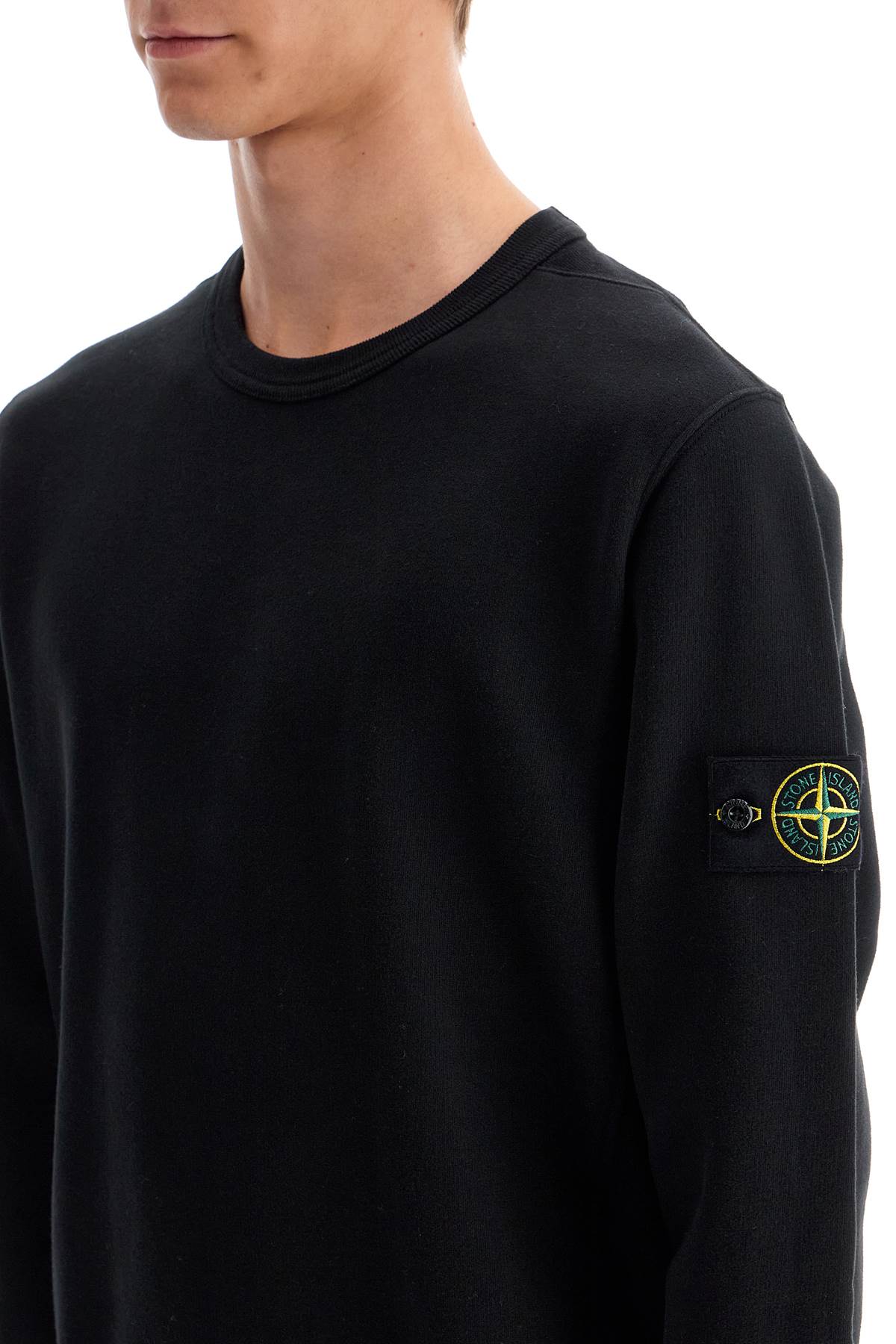 Organic Cotton Crewneck Sweatshirt  - Nero