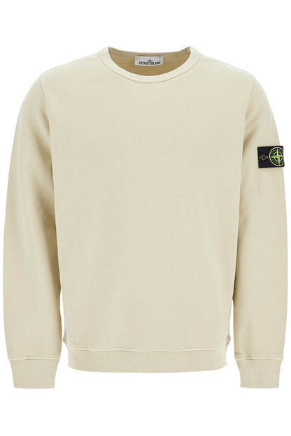 Organic Cotton Crewneck Sweatshirt  - Beige