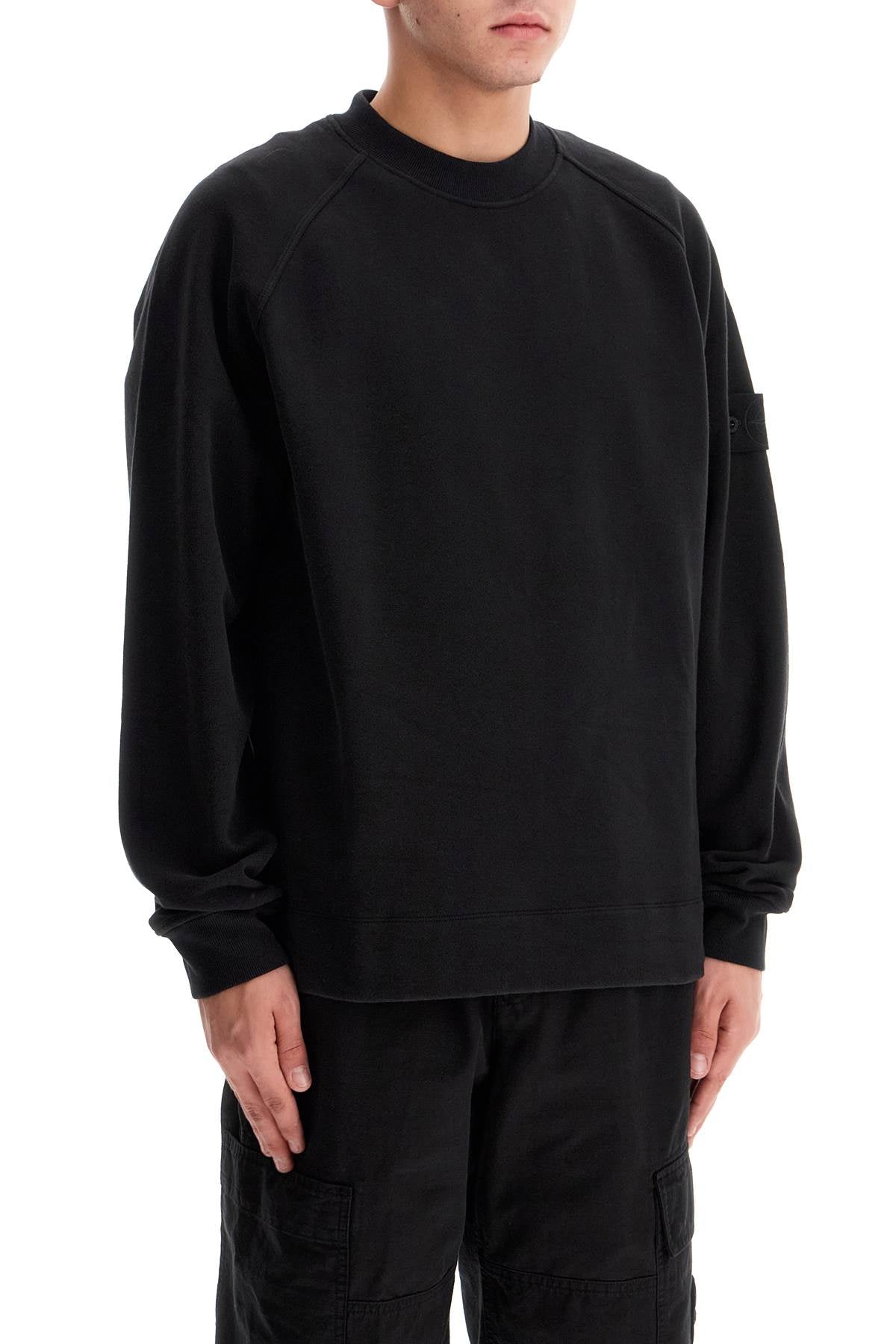 Stretch Cotton Ghost Sweatshirt  - Black