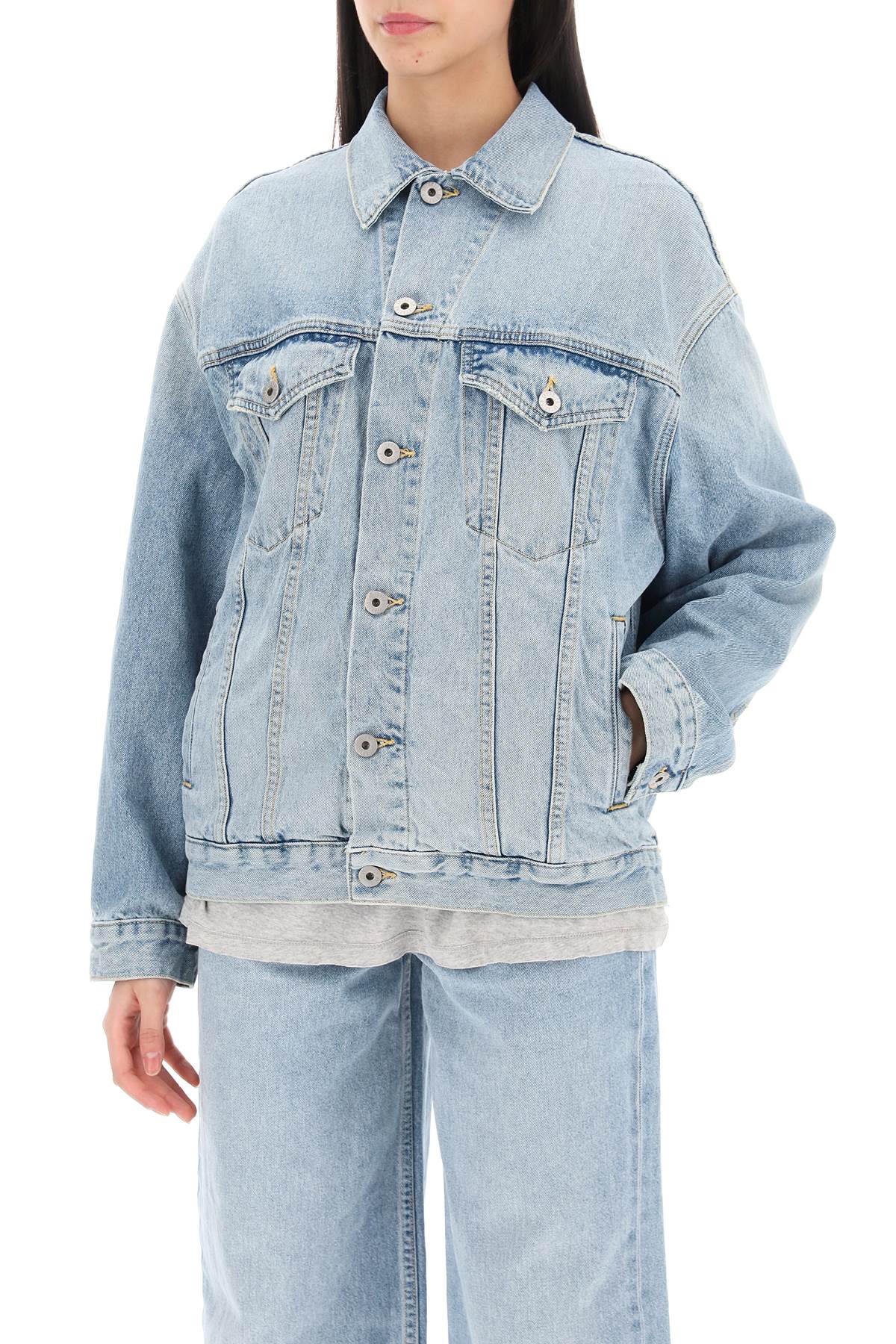 Oversized Denim Jacket  - Light Blue