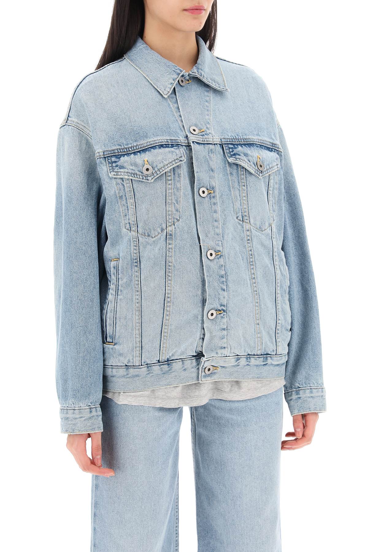 Oversized Denim Jacket  - Light Blue