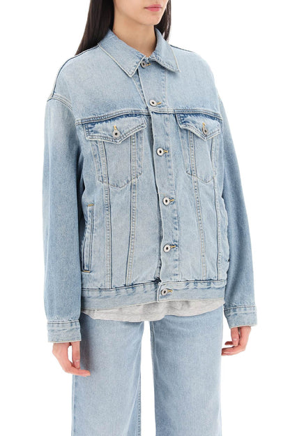 Oversized Denim Jacket  - Light Blue