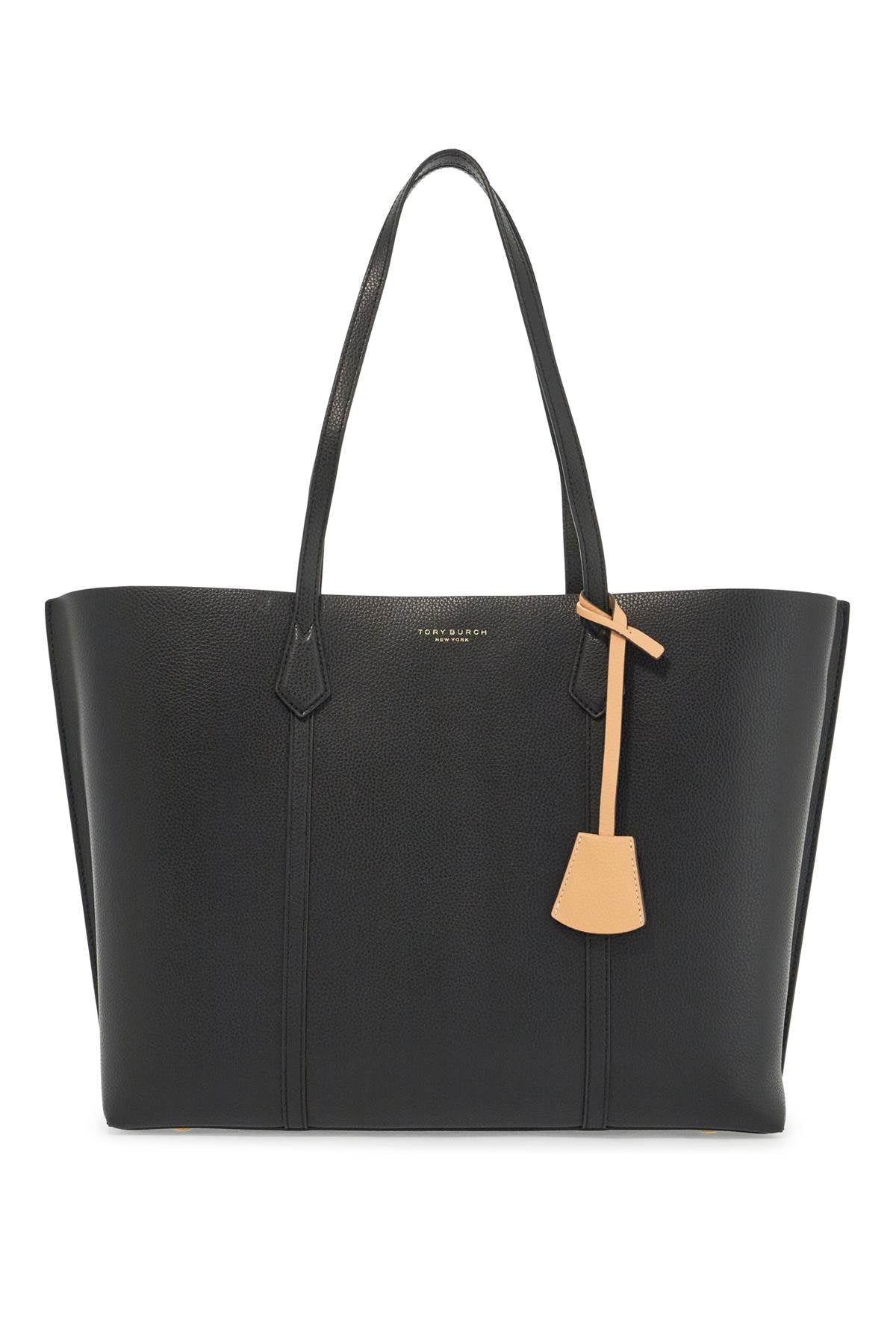 Leather Perry Shopping Bag  - Black