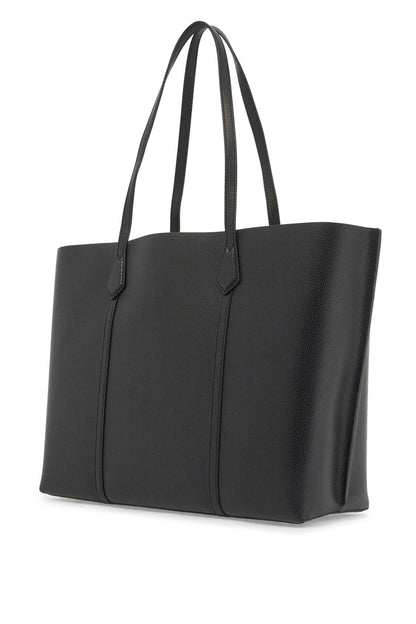 Leather Perry Shopping Bag  - Black