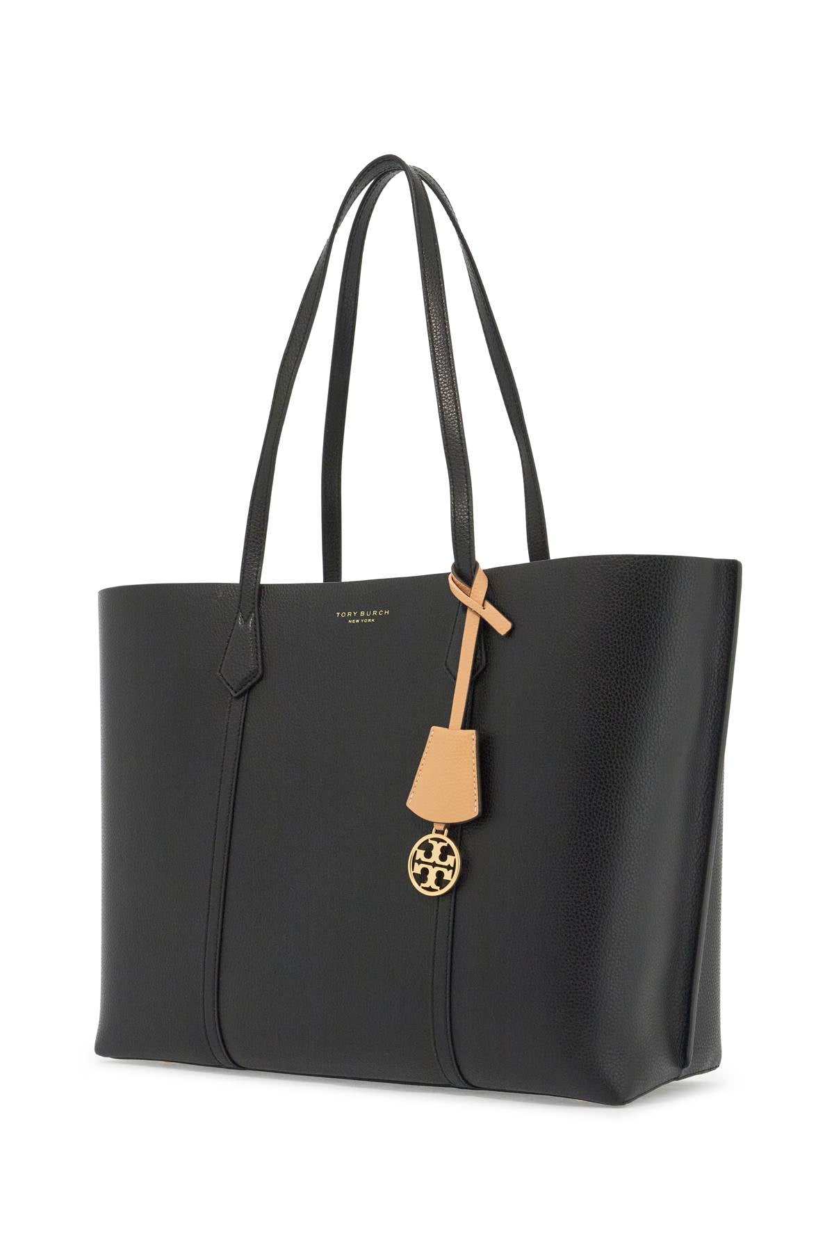 Leather Perry Shopping Bag  - Black