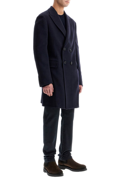 Midi Wool And Cashmere Coat  - Blue