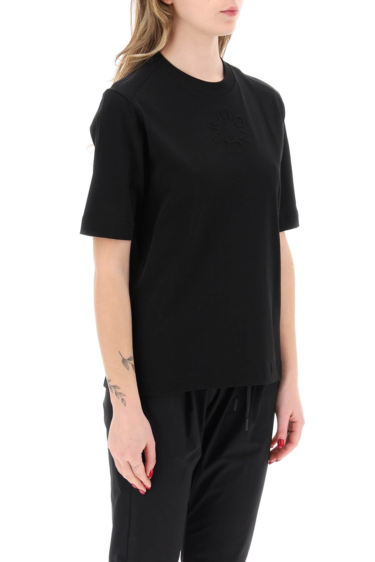 Embossed Logo T-shirt  - Black