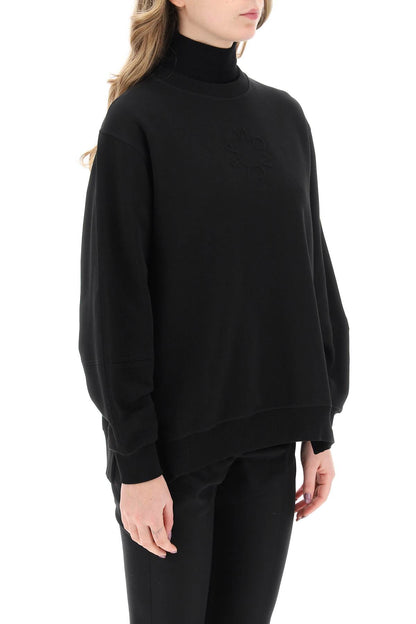 Crewneck Sweatshirt With Emb  - Black