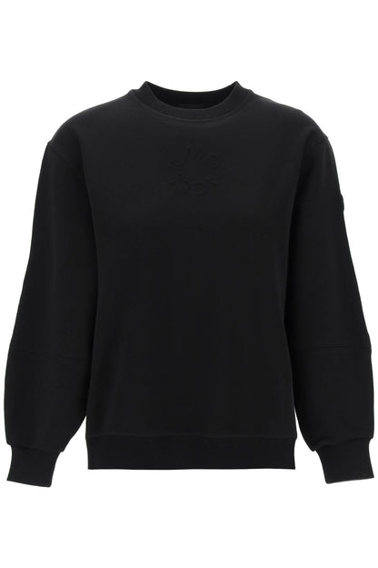 Crewneck Sweatshirt With Emb  - Black