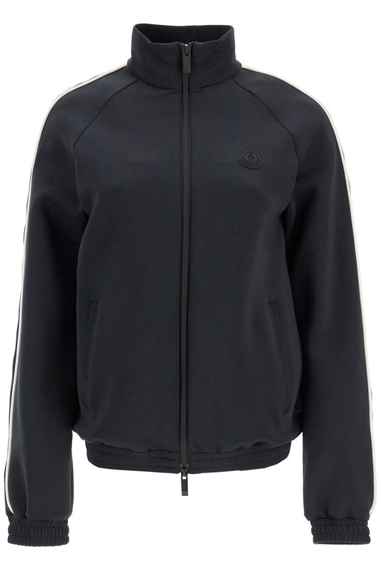 'zip-up Sweatshirt In Scuba  - Black