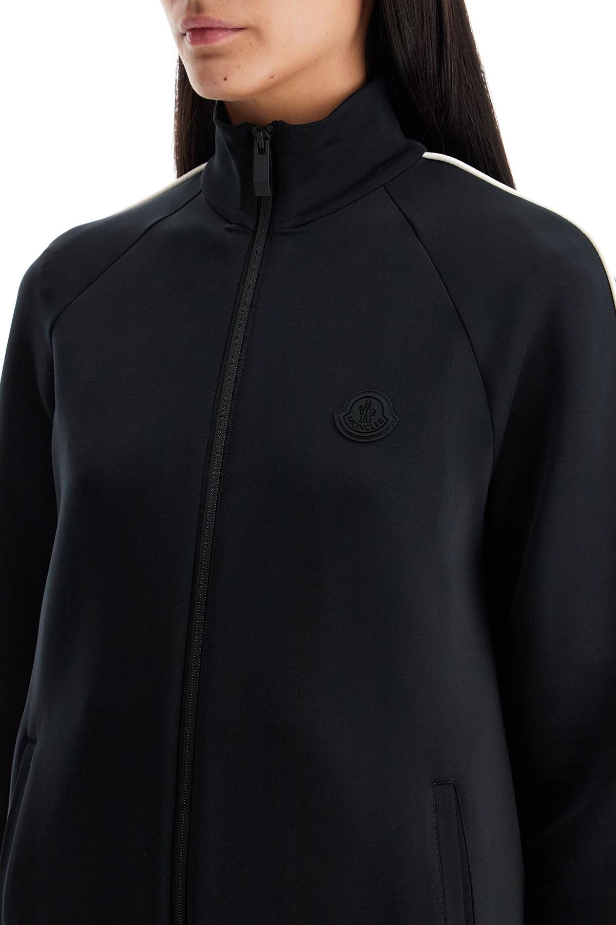 'zip-up Sweatshirt In Scuba  - Black