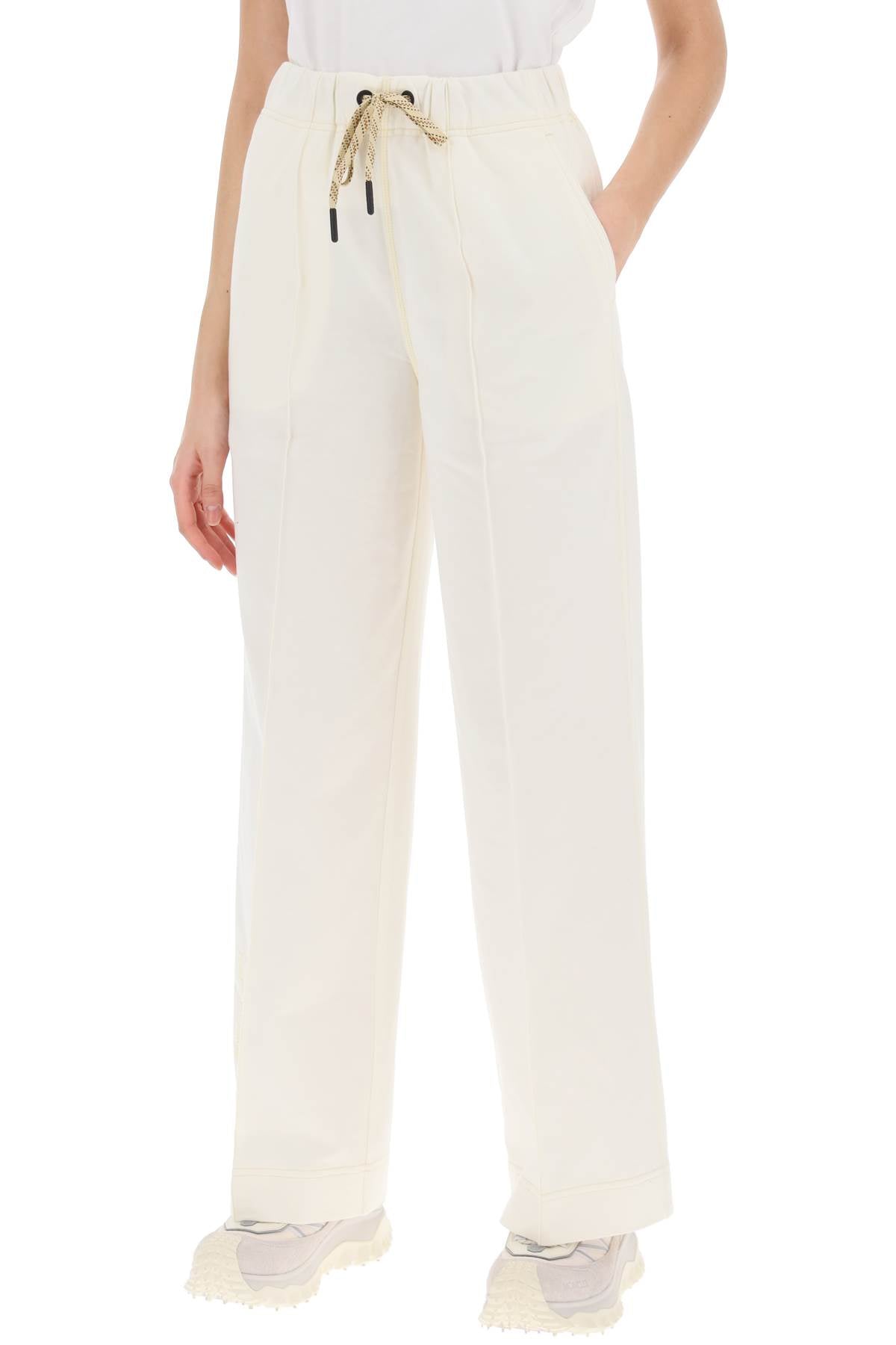 Logoed Sporty Pants  - White