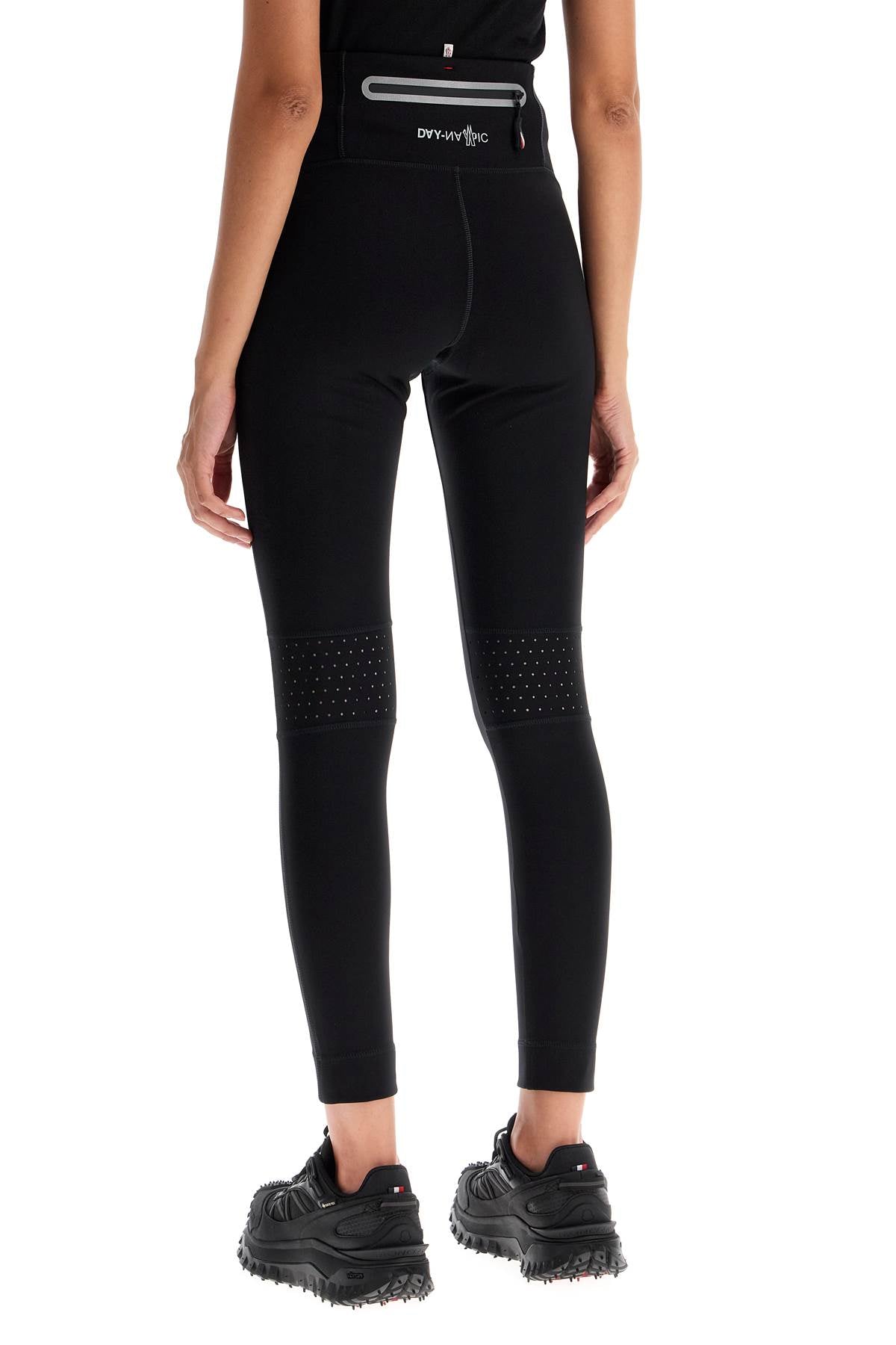 Technical Jersey Leggings For Active Wear  - Black