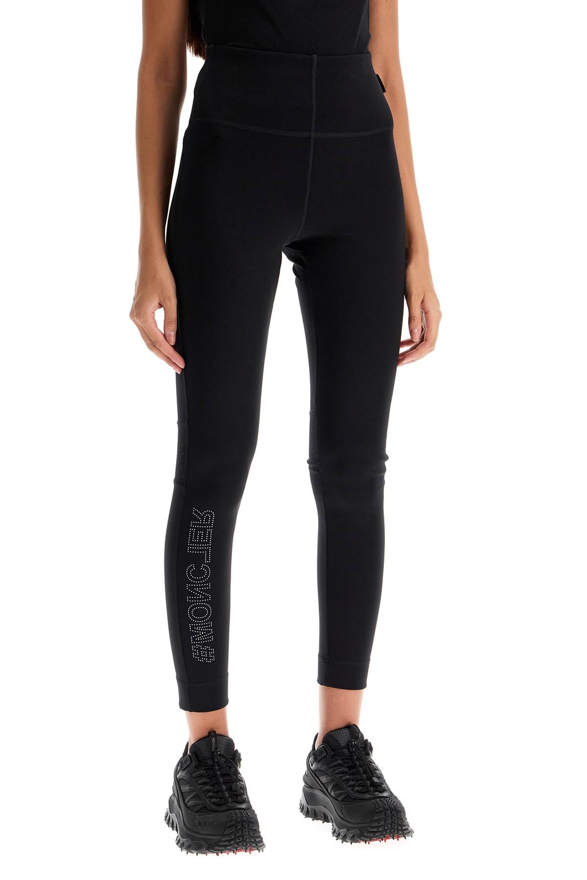 Technical Jersey Leggings For Active Wear  - Black