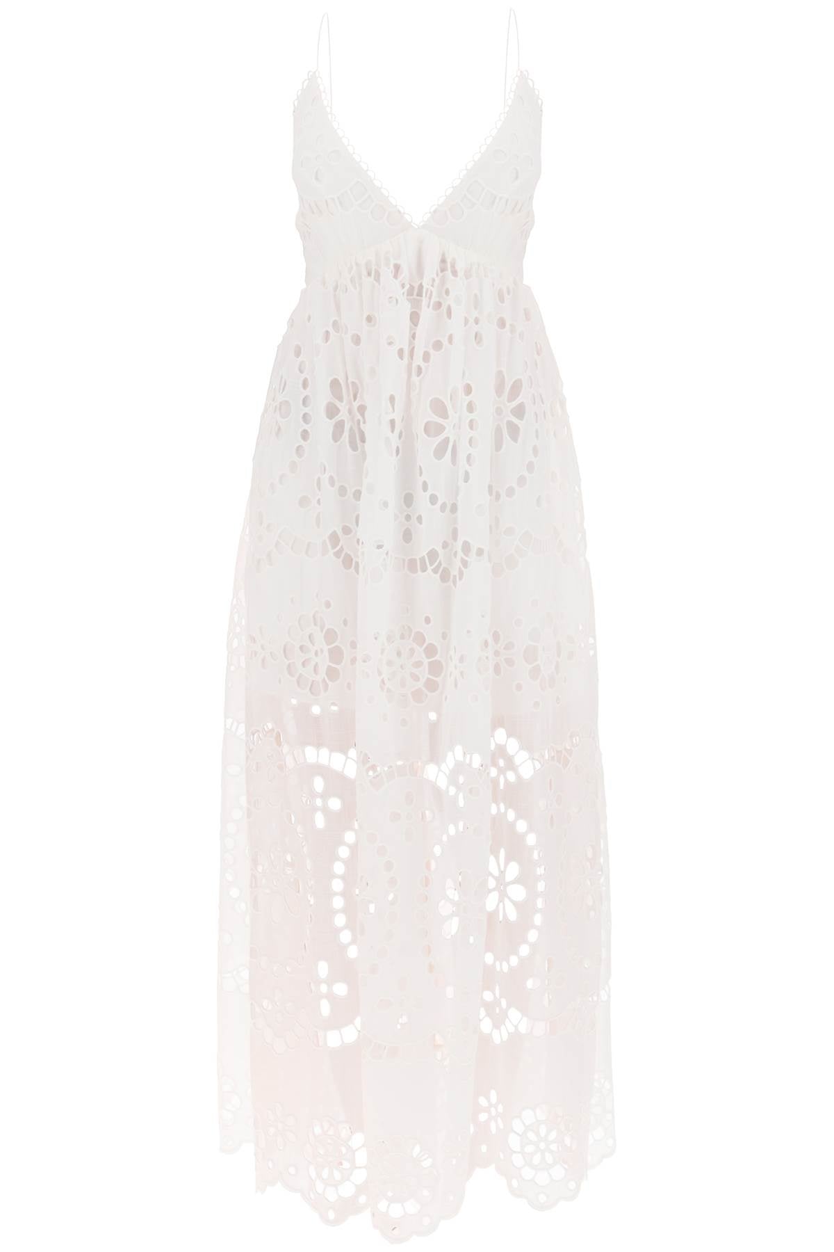 Lexi Maxi Dress In Broderie Anglaise  - White