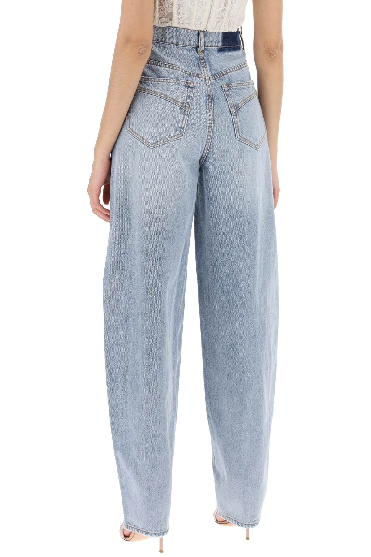 "curved Leg Natural Jeans For  - Light Blue