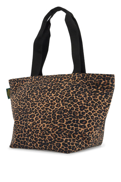 Large Two Tone Tote Bag  - Brown