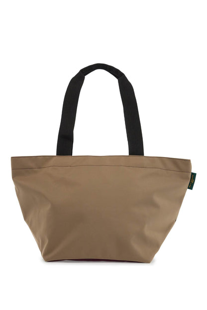 Large Two Tone Tote Bag  - Beige