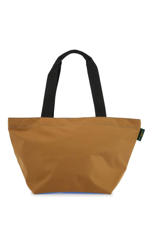 Large Two Tone Tote Bag  - Beige