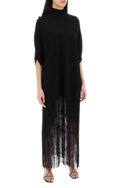 "olson Dress With Ruffled Fr  - Black