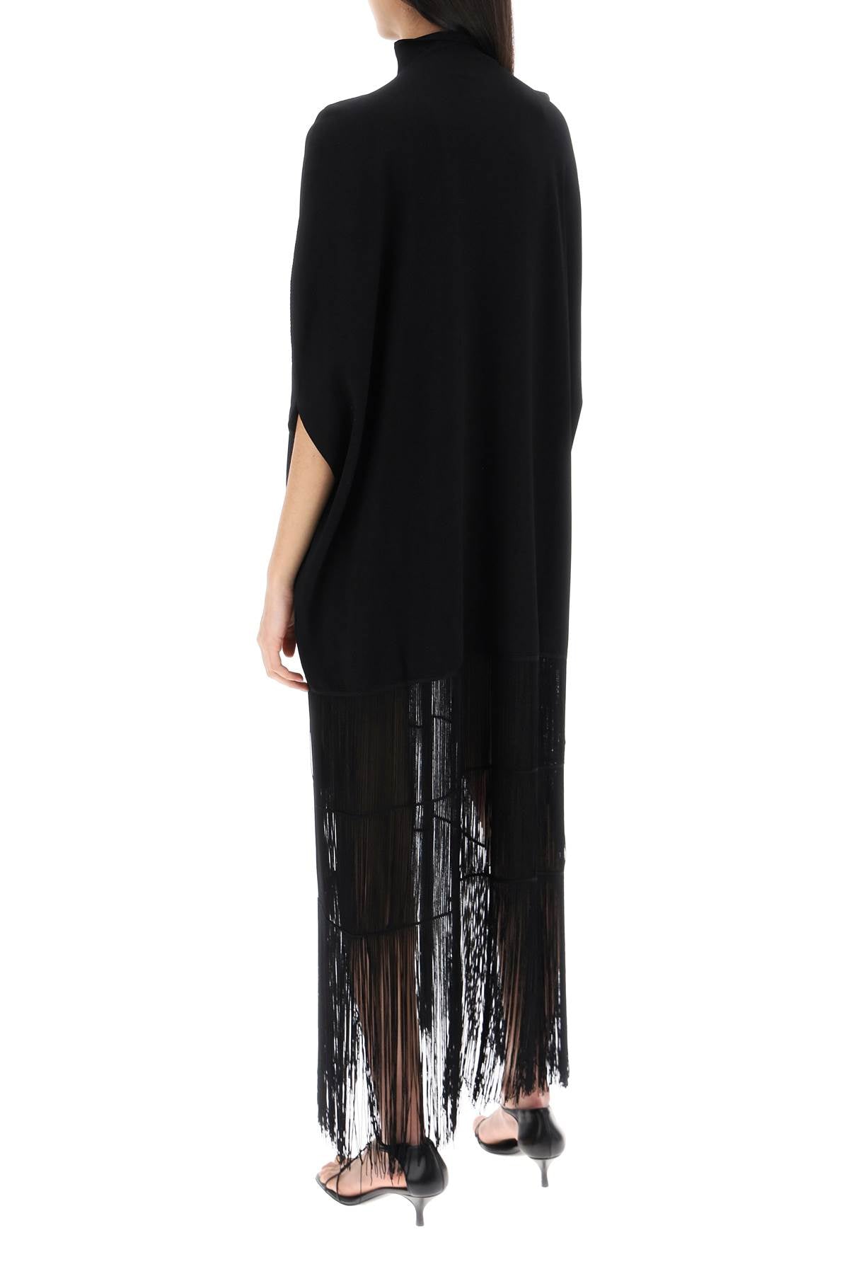 "olson Dress With Ruffled Fr  - Black