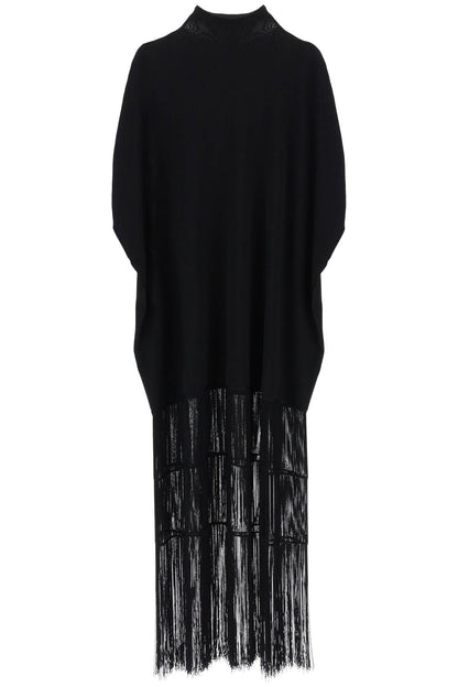 "olson Dress With Ruffled Fr  - Black