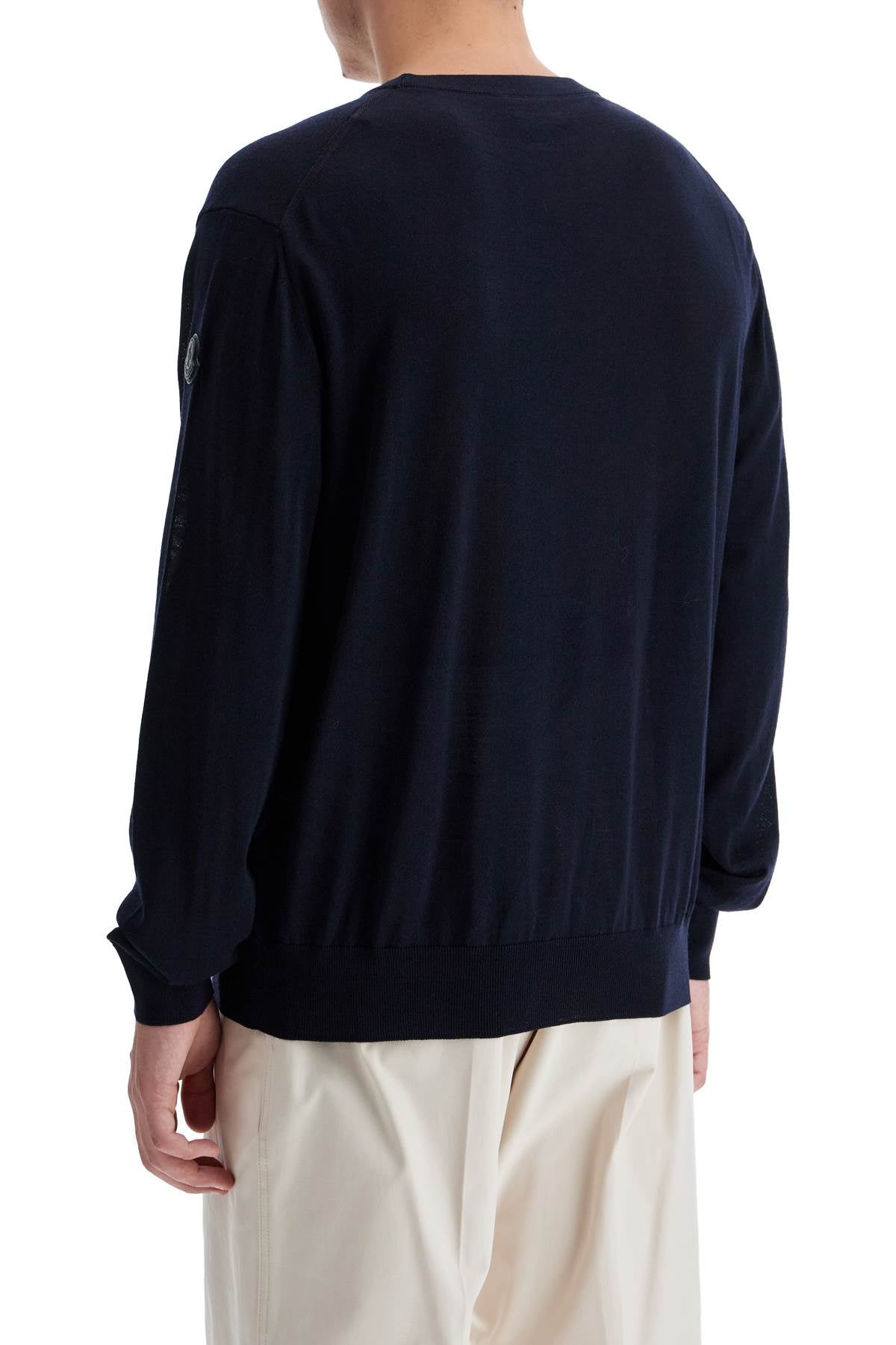 Lightweight Wool Pullover Sweater  - Blue