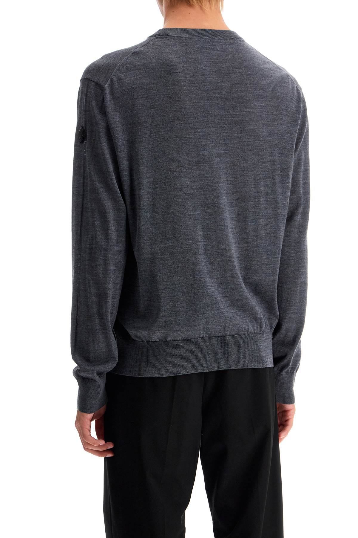 Lightweight Wool Pullover Sweater  - Grey