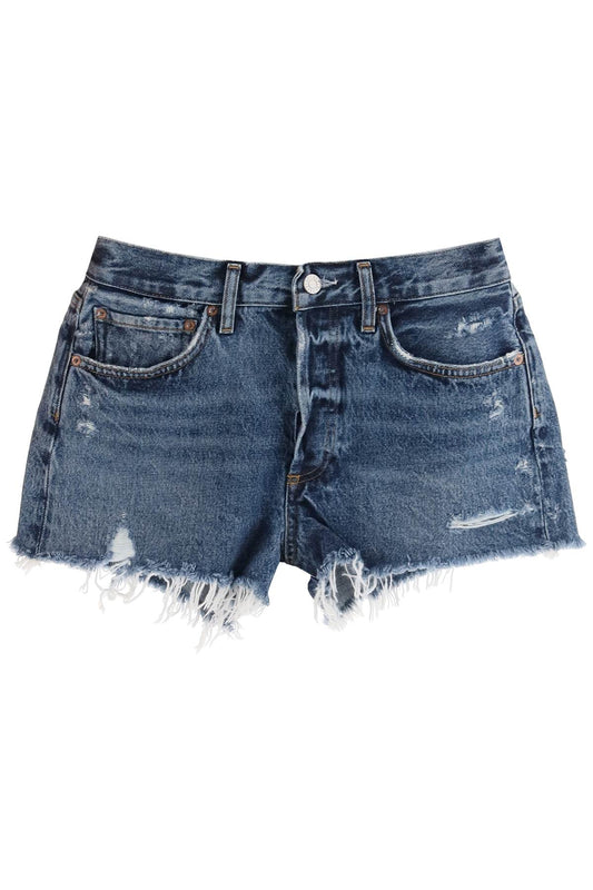 Denim Parker Shorts For Men  - Blue