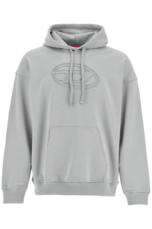 Men's Grey Cotton Hoodie With Kangaroo Pocket  - Grey