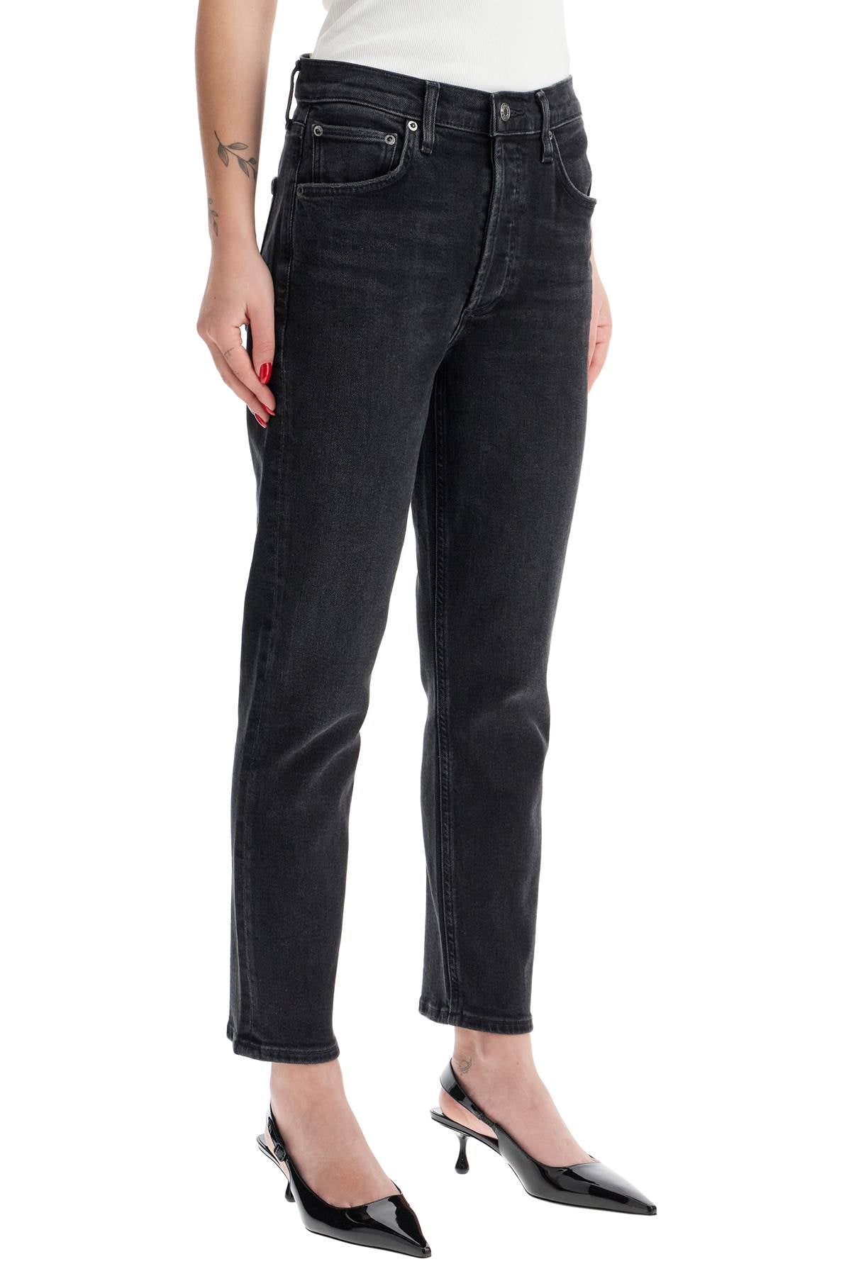 Cropped Riley Jeans By  - Black