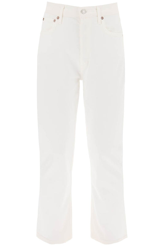 Riley High-waisted Cropped Jeans  - White