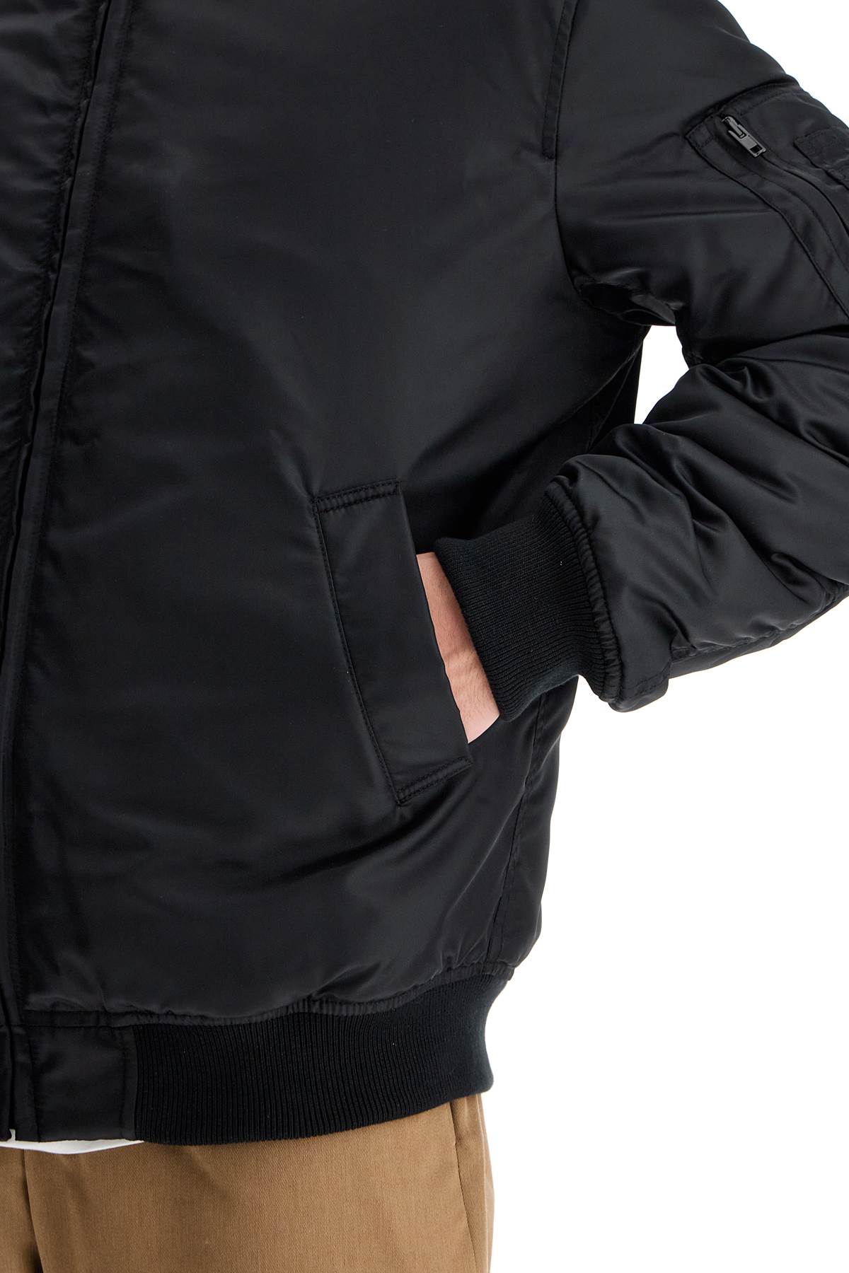 "bomber Jacket With Time  - Black