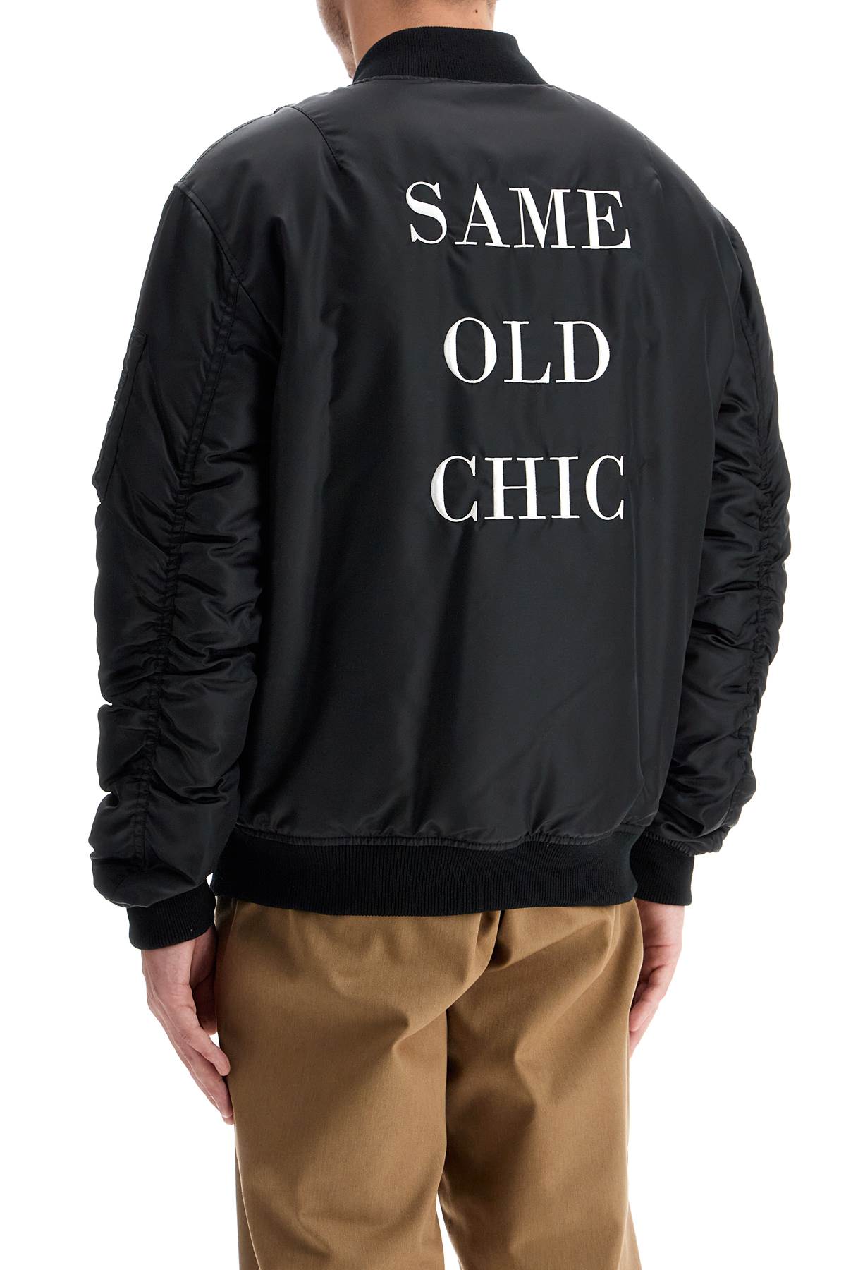 "bomber Jacket With Time  - Black