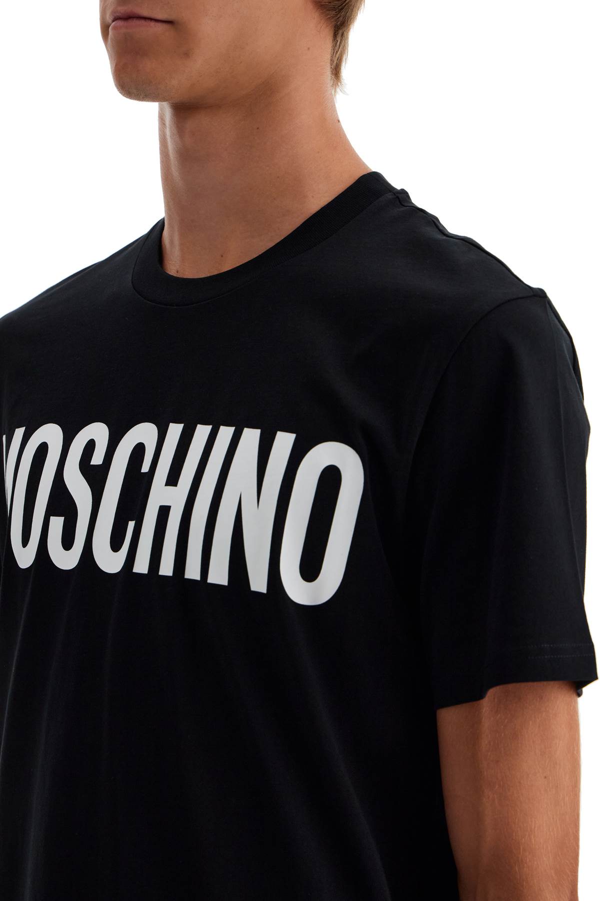 Logo Print T-shirt  - Black