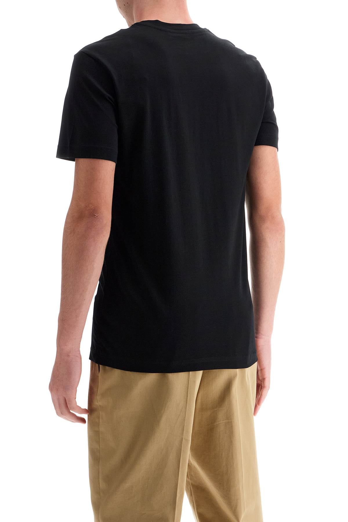 T-shirt With Logo Print  - Black