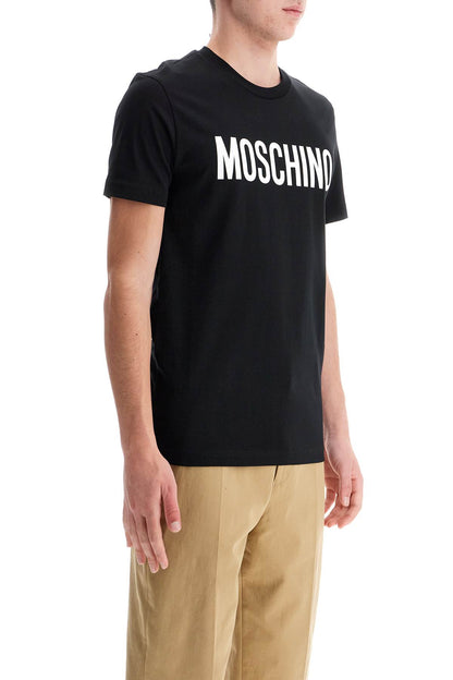 T-shirt With Logo Print  - Black