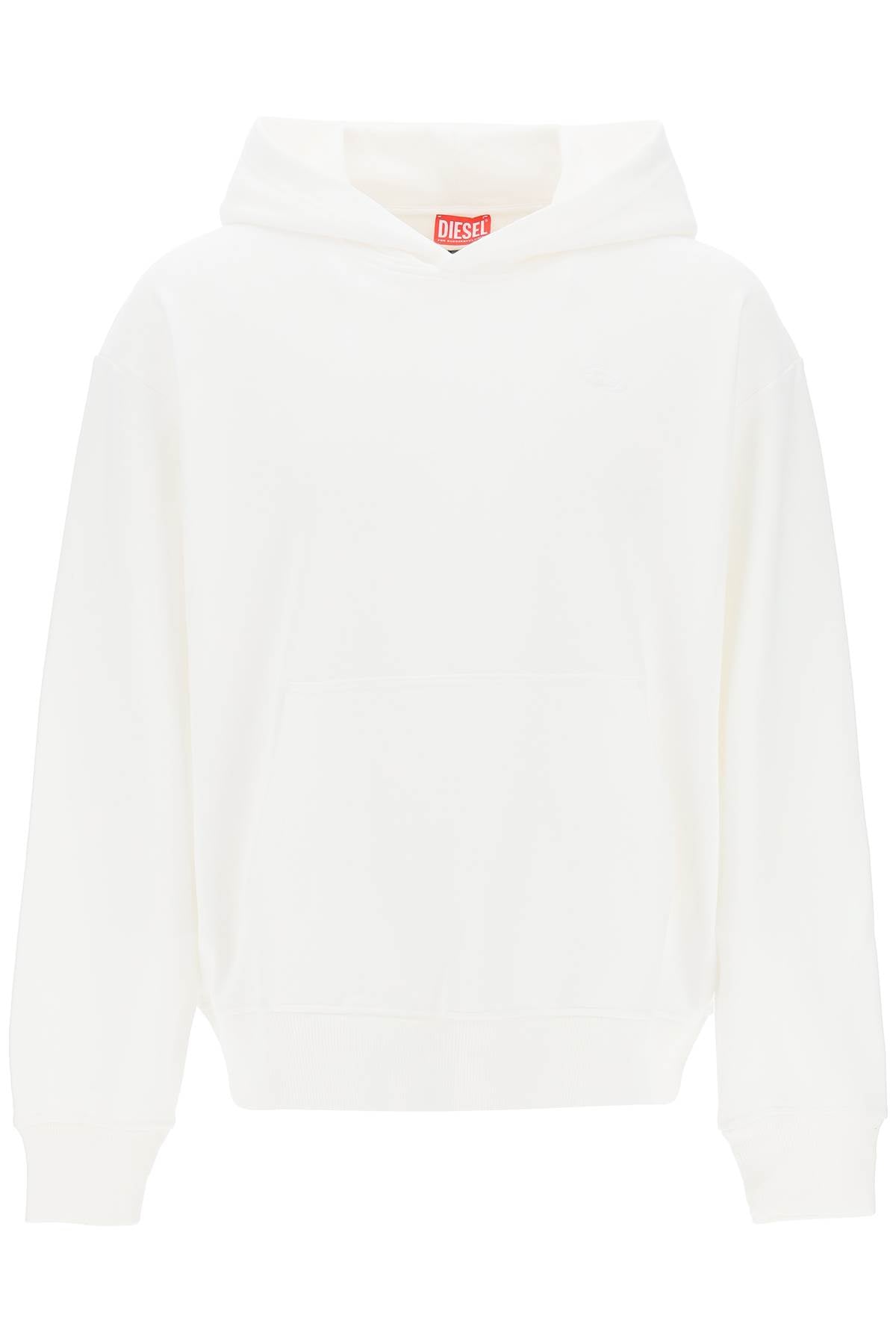 Logo Embroidered Hoodie  - White