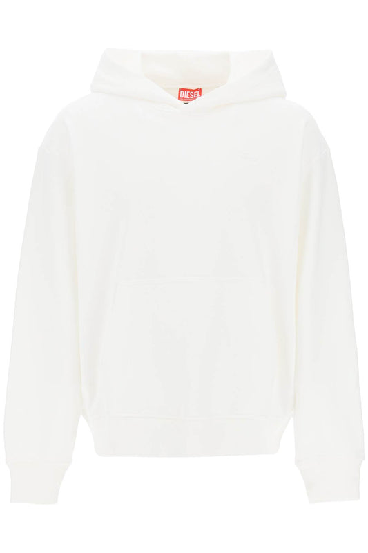 Logo Embroidered Hoodie  - White