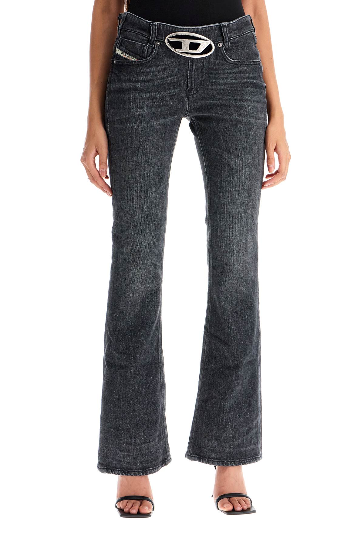 Iamante  Jeans With Oval  - Black