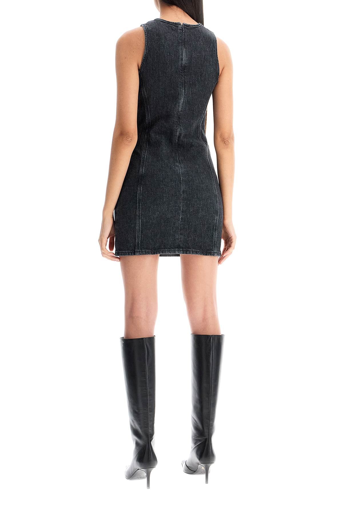 Mini Denim Dress In Seven Words  - Black