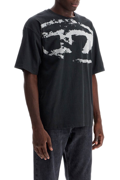 T-boxt-n14 T-shirt With Flocked Logo  - Black