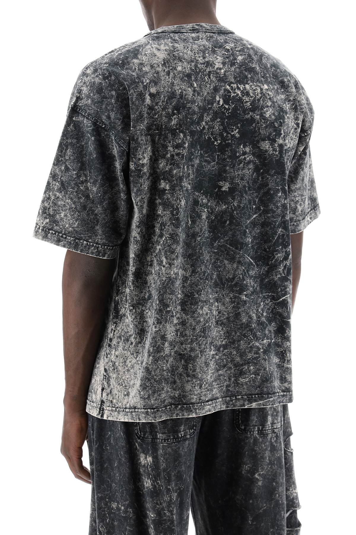 Destroyed T-shirt With Peel  - Grey