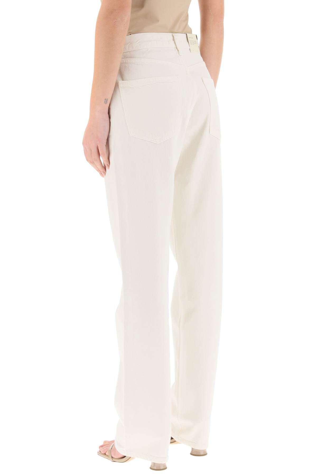 Lana Straight Mid Rise Jeans  - White