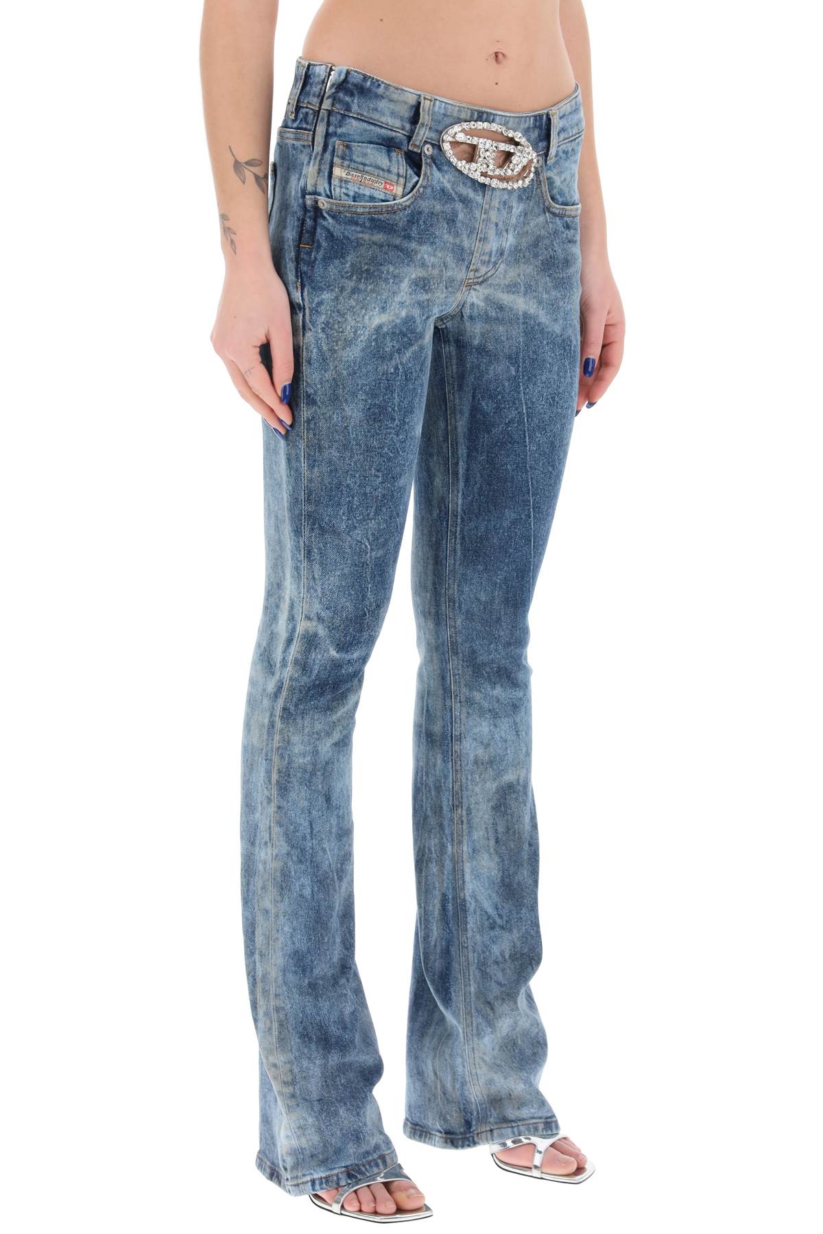 1969 D-ebbey Jeans With Jewel Buckle  - Blue