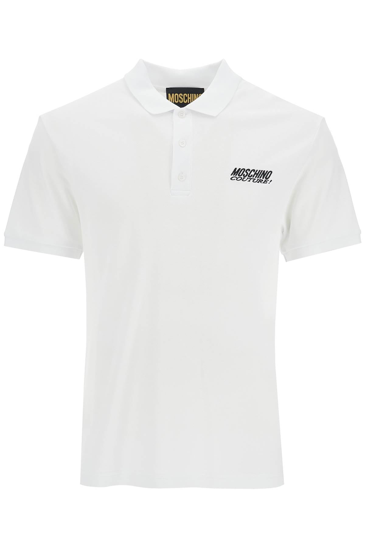 Polo Shirt With Embroidered Logo  - White