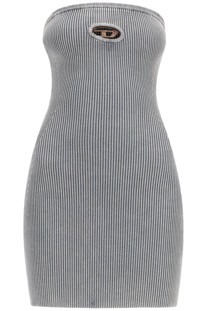 Strapless Mini Dress With  - Grey