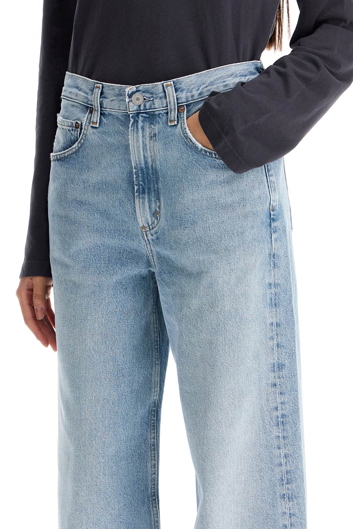 Curved Leg Jeans For A  - Light Blue