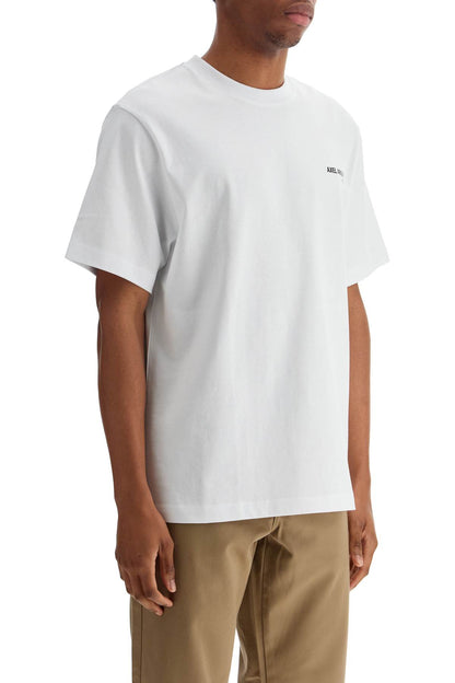 White Organic Cotton Crew Neck T-shirt With Discreet Logo  - White