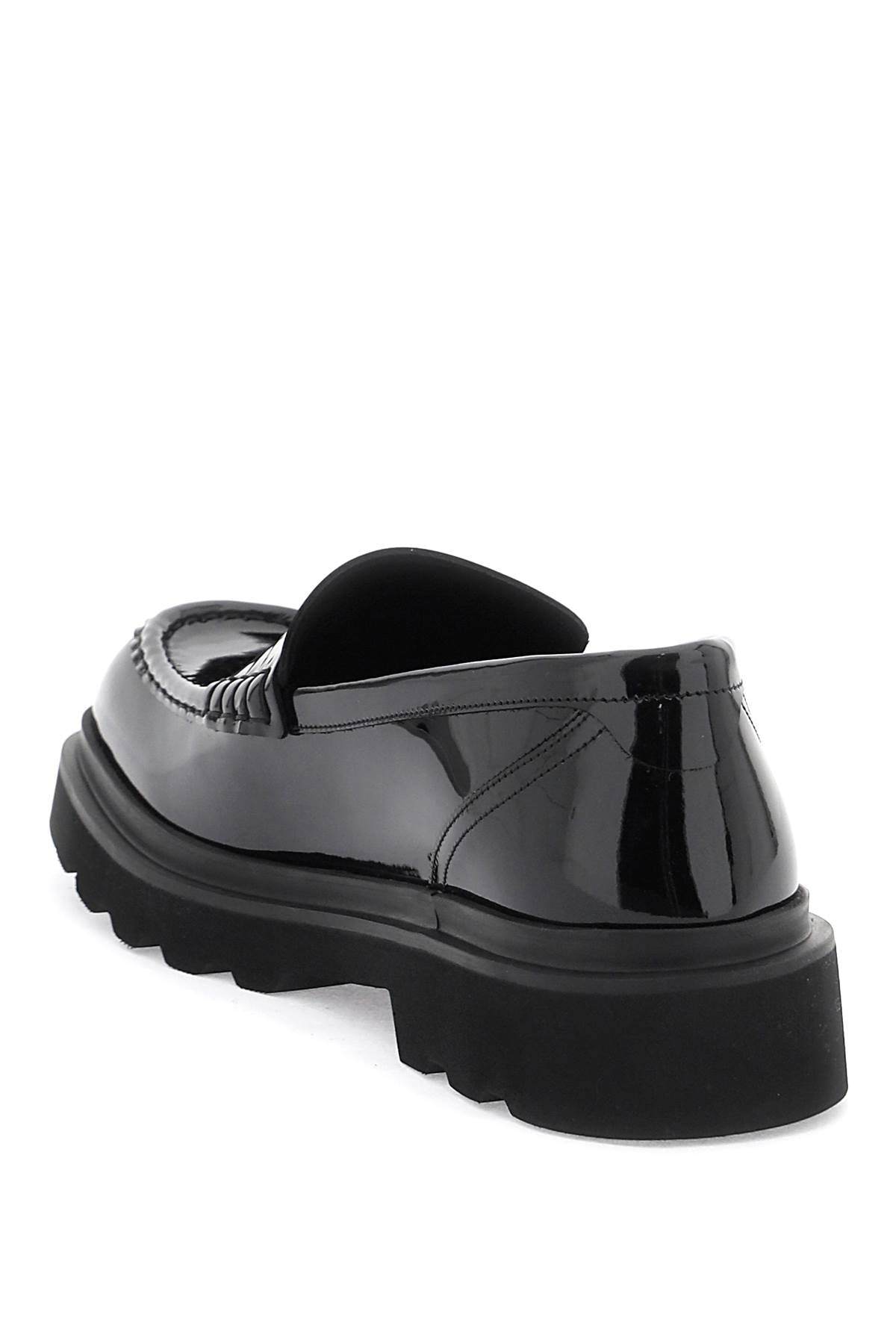 Patent Leather Mocassins  - Black